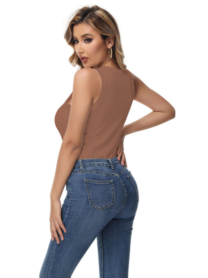 Women Sleeveless Sports Tank Top, Workout Casual Rib Basic Slim Fit Sports Tank Top, Women's Activewear for Koningsdag/King's Day