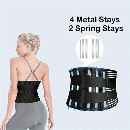 Anti-Skid Design Back Brace, Back Support Belt For Women & Men, Breathable Lower Back Brace With Lumbar Pad