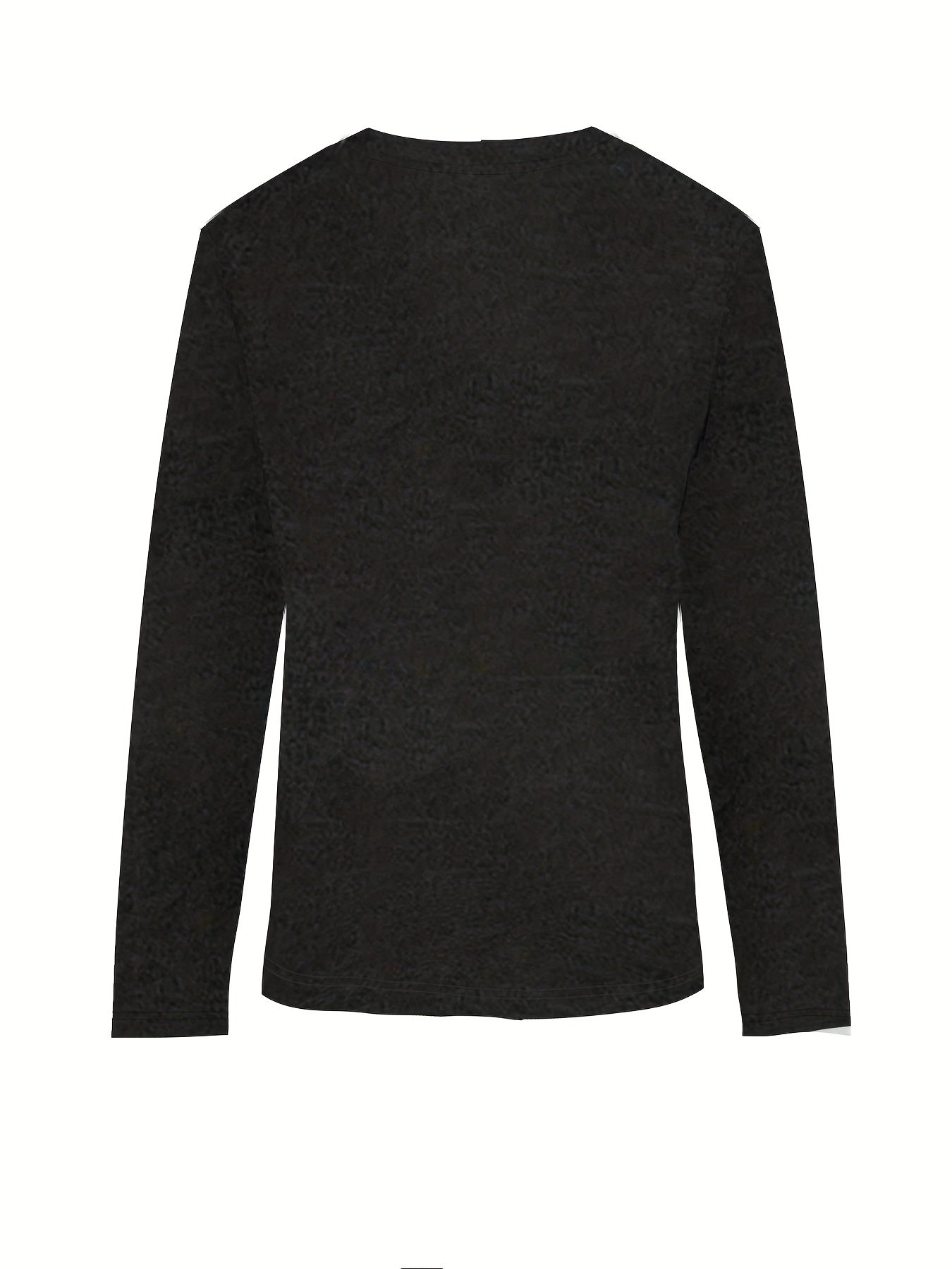 Floral & Letter Print Tee, Casual Long Sleeve Crew Neck T-shirt, Women's Clothing