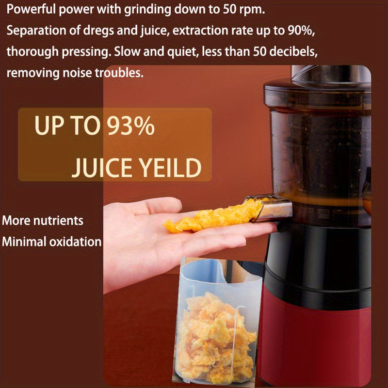 1pc US Plug Hilton Slow Juicer, Cold Press Juice Extractor Masticating Juicer Fruits And Vagetables Juicer