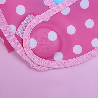 Waterproof Youngsters Feeding Bib with Pockets - Cute Cartoon Designs, Dirt-Resistant EVA Material for Boys & Girls