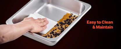 SucceBuy Lot de 4 buffet à réchaud de 8 Qt, chafer en acier inoxydable avec 2 poêles pleine taille et 4 demi-taille, serveur chauffant pour restauration