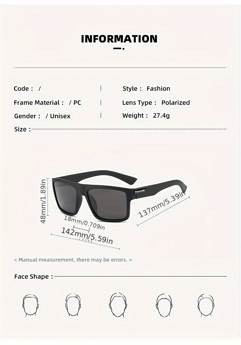 Polarized Cycling Fishing Running Men Glasses, Windproof Fashion Eyewear, TAC Lens Vintage Style
