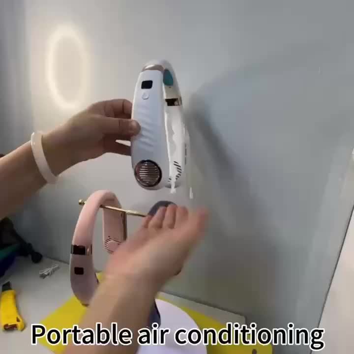 5-Speed Portable Neck Fan with Digital Display - Wearable, Rechargeable, and USB Charging - Perfect for Outdoor Activities, Travel, and Gift Giving