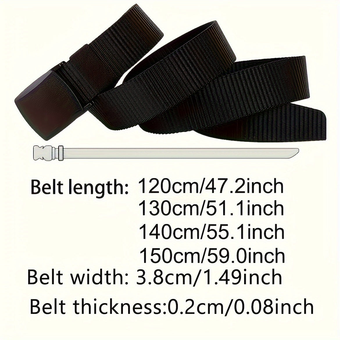 1pc Men's Automatic Buckle Tactical Canvas Belt For Work, Outdoor Sports, Military