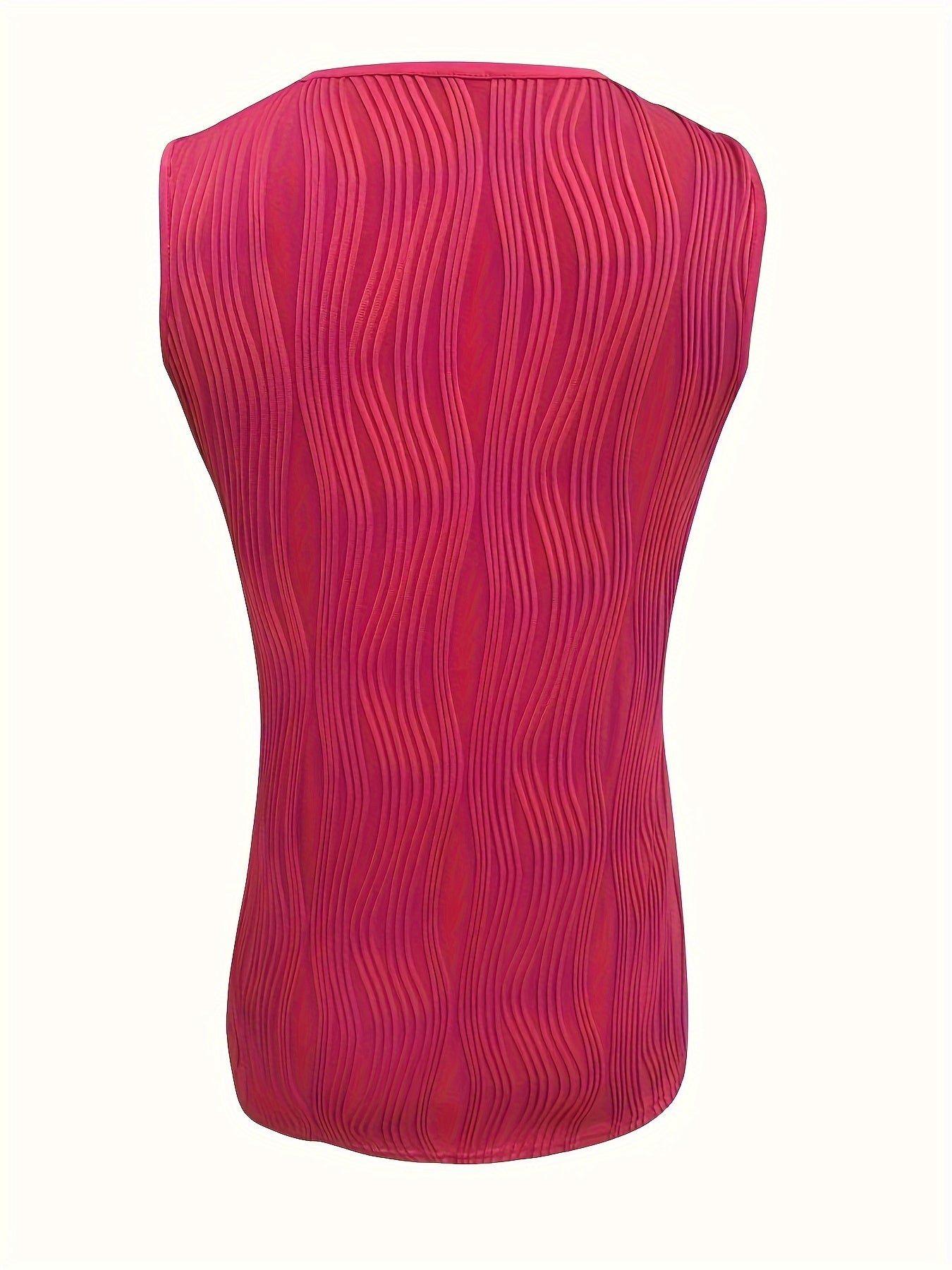 Striped Off-the-Shoulder Vest Tank Top - Soft Micro Elastic Polyester Fabric, Casual Summer Sleeveless Crew Neck, No Printing, Knit Fabric - Womens Casual Summer Clothing