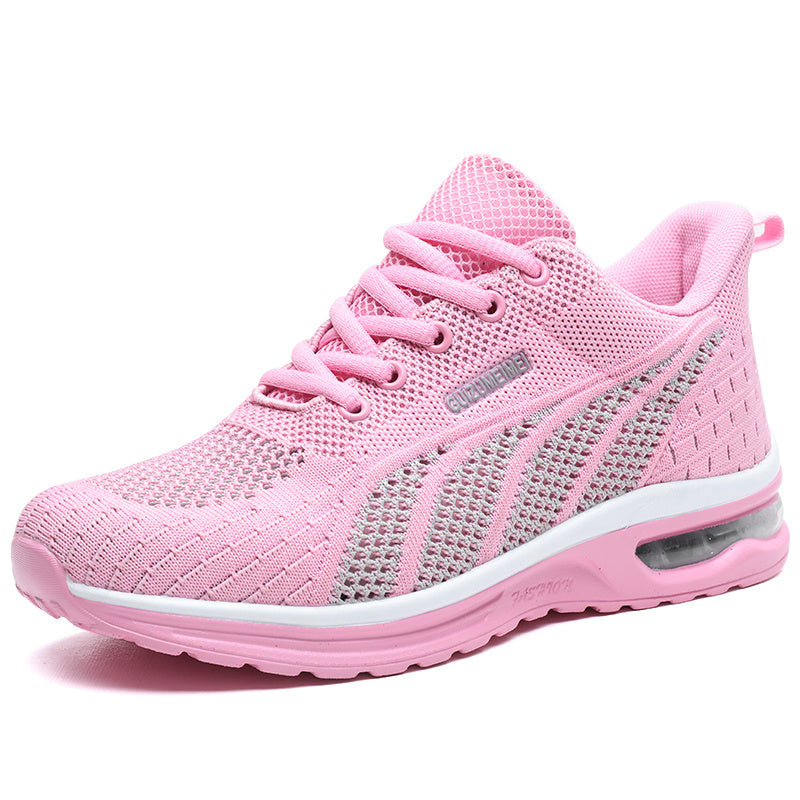 Lightweight Breathable Air Cushion knitted Running Shoes, Women's Footwear