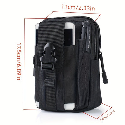 Men's Tactical Slim Fanny Pack - High Quality Oxford Fabric, Adjustable Straps, Multiple Pockets for Smartphones, Wallets & Keys, Ideal for Travel, Hiking & Outdoor Sports