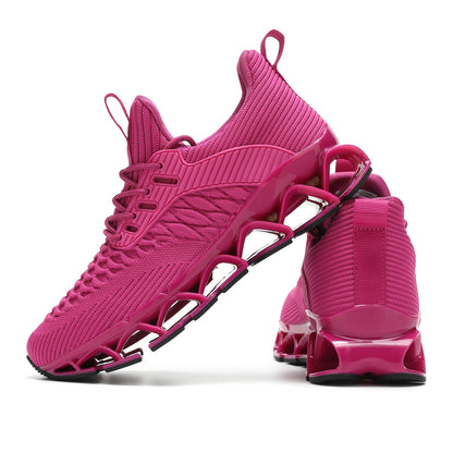 Chic Geometric Women's Sneakers for Fall – Breathable, Stabilizing, & All-Season Running Comfort