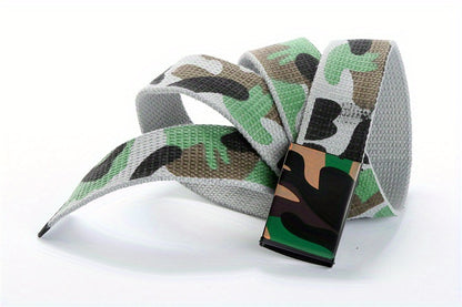 Fashion Camouflage Belt Street Dance Belt Casual Trousers Belt Canvas Belt For Men