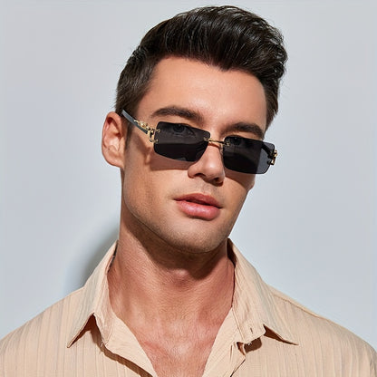 A Pair Of Classic Frameless Casual Glasses For Men