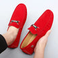 Men's Moccasin Loafer Shoes With Metallic Decor, Comfy Non-slip Slip On Shoes, Men's Shoes, Spring And Summer