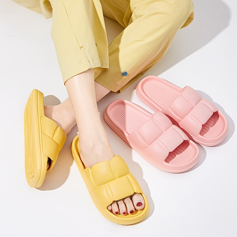 Soft & Silent EVA Slippers: Quick-Drying, Anti-Skid, Stylish Striped Design for Indoor/Outdoor Comfort