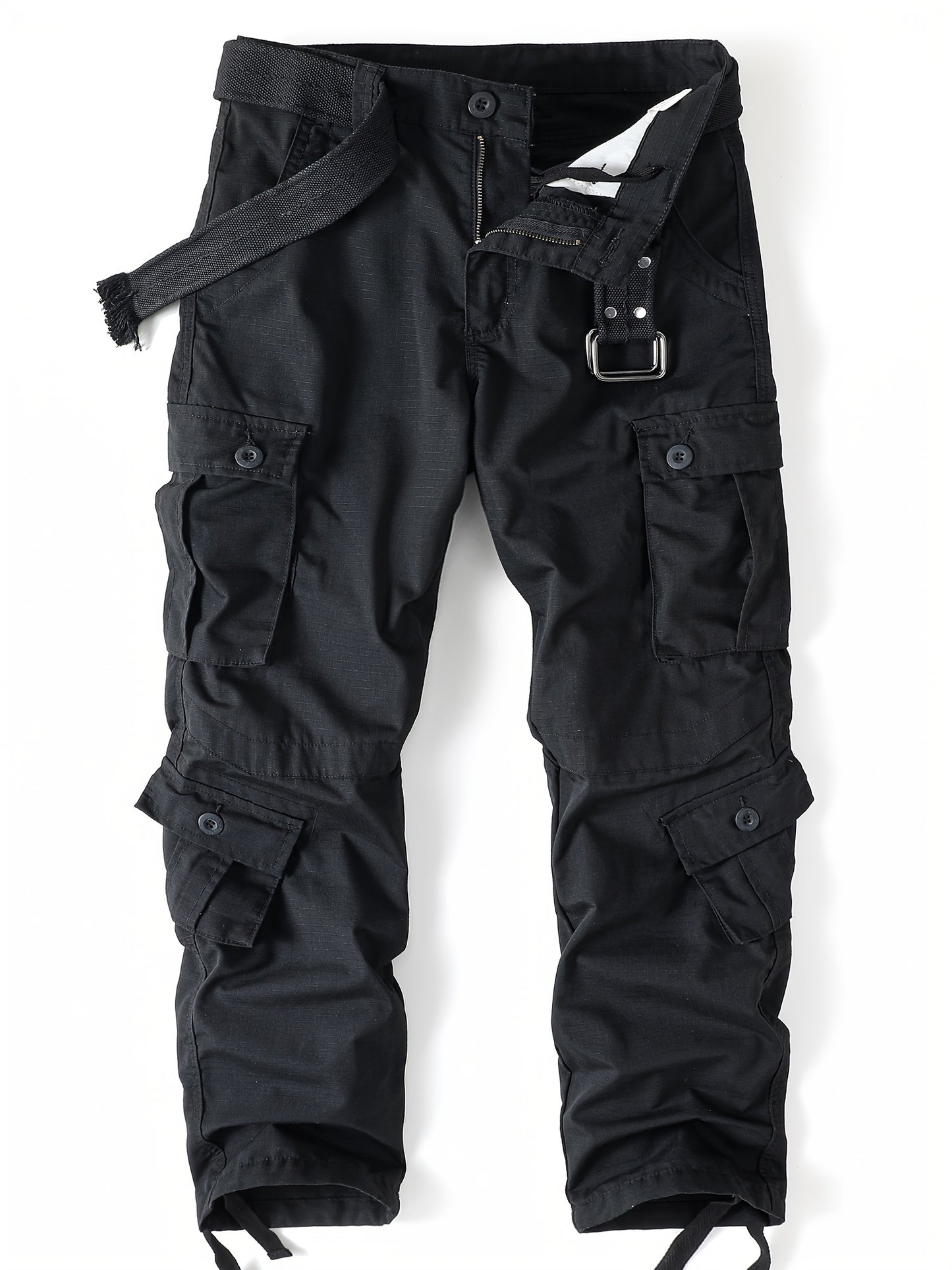 Relaxed Fit Multi-Pocket Cargo Pants for Men - Wear-Resistant, Tactical, Loose-Fitting, Comfortable, Durable, Versatile, and Practical - Ideal for Outdoor Activities, Hiking, Camping, and Travel