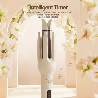 Genai Automatic Hair Curler: 28mm Barrel, 4 Temperature Settings, Negative Ion Generator, Intelligent Timer & Sensor, Auto Shut-Off for Safety