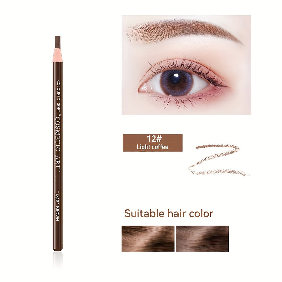 All-Day Waterproof Eyebrow Pencil - Hassle-Free, No Sharpen, Tear-Off, Refillable Design for All Skin Types