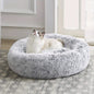 [Soft Donut Cat Bed Nest] Soft Warm Donut Cat Bed Nest, Calming Donut Cuddler Cat Bed, Comfortable And Washable Cat Cushion Nest With Non-slip Bottom Indoor Cats Christmas Gift
