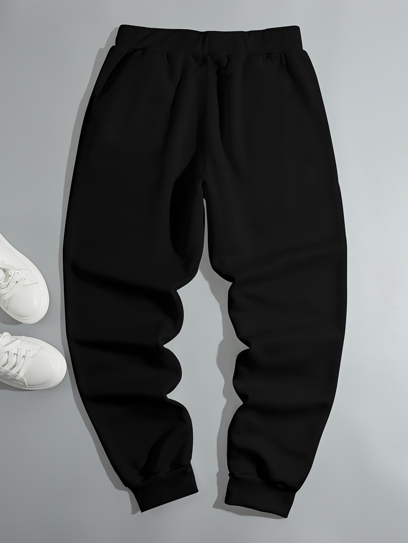 Trendy Pattern Print Drawstring Sweatpants Loose Fit Pants Men's Casual Slightly Stretch Joggers For Spring Autumn Running Jogging