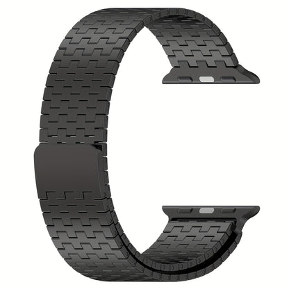 38mm-49mm Adjustable Stainless Steel Magnetic Band - Water-Resistant, Comfortable, Sports-Themed Metal Strap for iWatch Series 1/2/3/4/5/6/7/8 - Compatible with Multiple Models, Durable, and Stylish