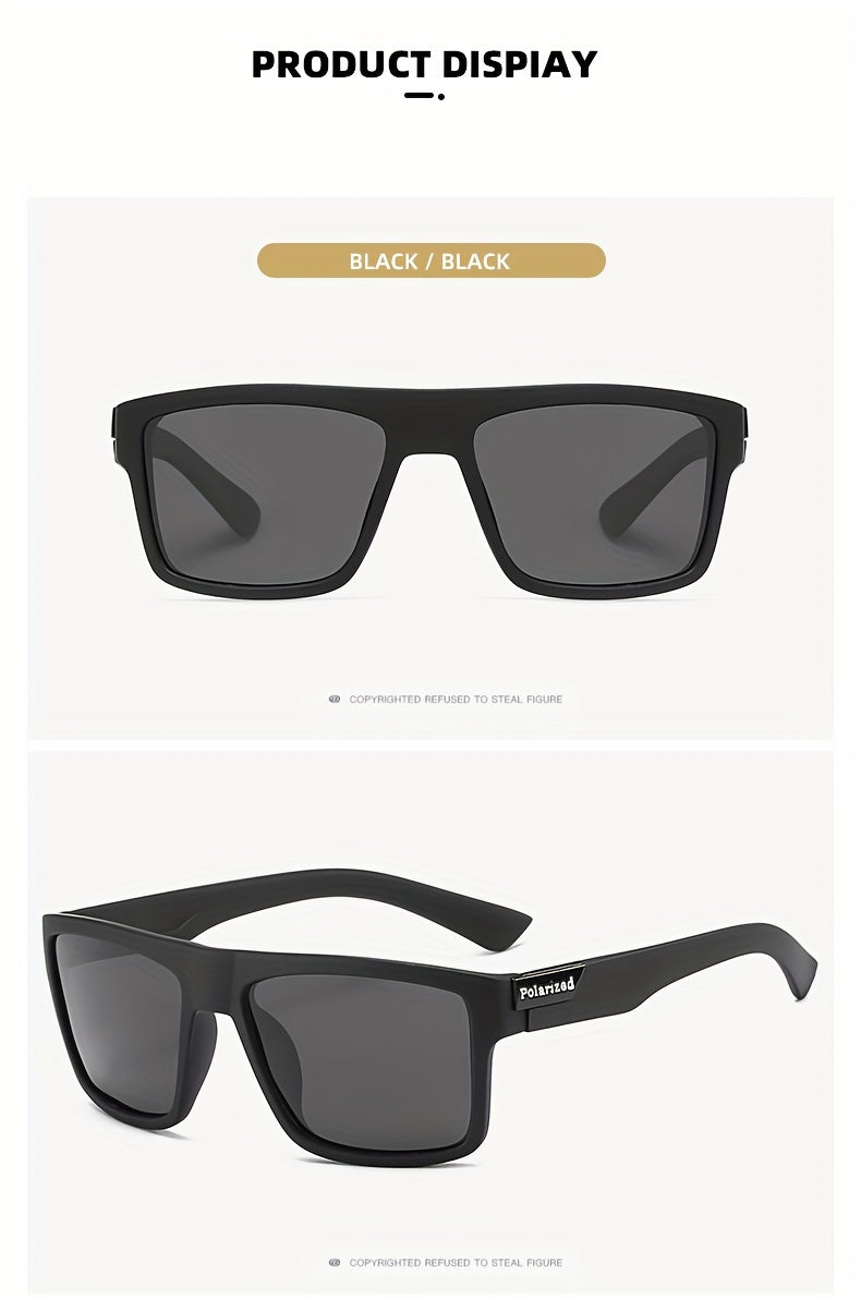 Polarized Cycling Fishing Running Men Glasses, Windproof Fashion Eyewear, TAC Lens Vintage Style