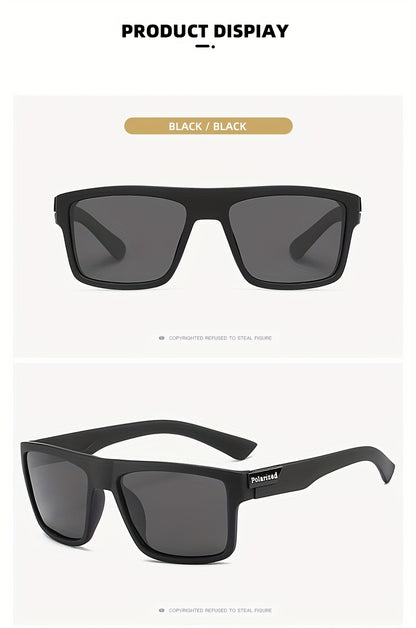 Polarized Cycling Fishing Running Men Glasses, Windproof Fashion Eyewear, TAC Lens Vintage Style