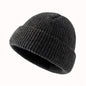 1pc Fashionable Cuffed Windproof Knit Dome Beanie Hat For Men And Women