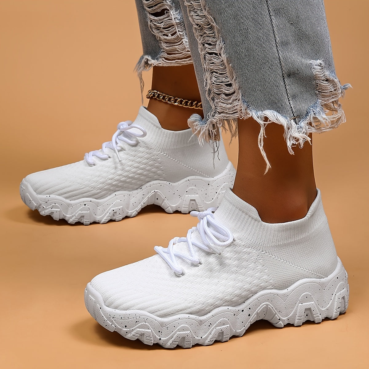 Thick Sole Shock Absorption Octopus Sneakers, Mesh Breathable Non Slip Running Shoes, Wear Resistance Sport Shoes For Running Walking Jogging