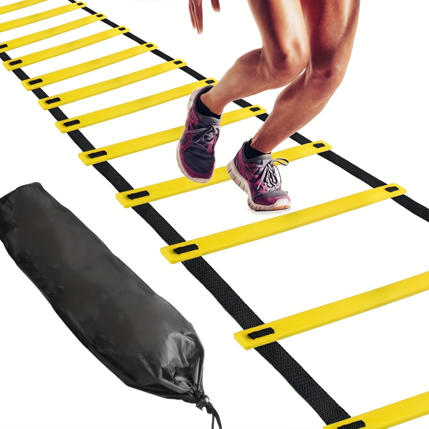 Agility Ladder With Storage Bag Speed Training Equipment With Storage Bag, Football Soccer Fitness Feet Training Training Ladder