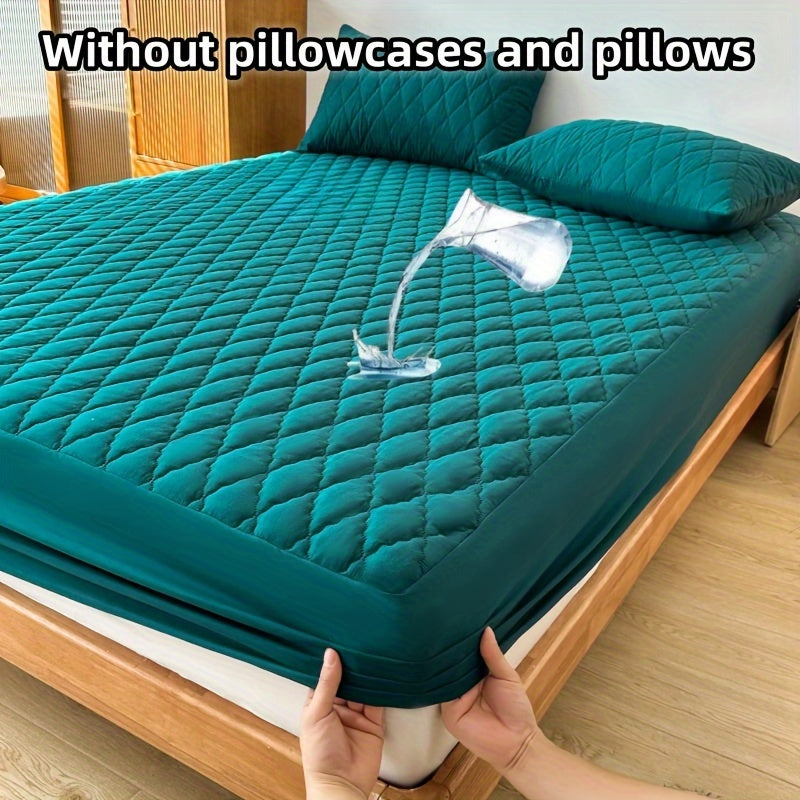 1pc waterproof mattress cover non-slip mattress cover hotel bedroom dormitory mattress protection cover simple solid color