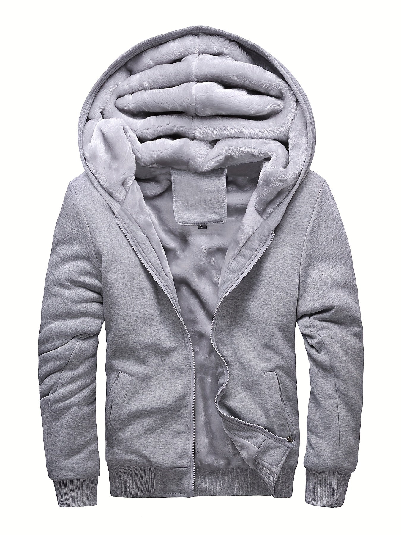 Winter Jacket Men's Fleece Casual Cardigan Autumn And Winter Warm Hooded Thick Jacket 2023 New Trend