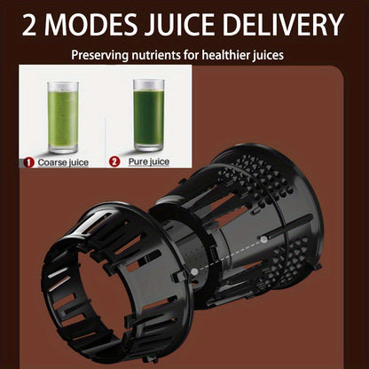 1pc US Plug Hilton Slow Juicer, Cold Press Juice Extractor Masticating Juicer Fruits And Vagetables Juicer