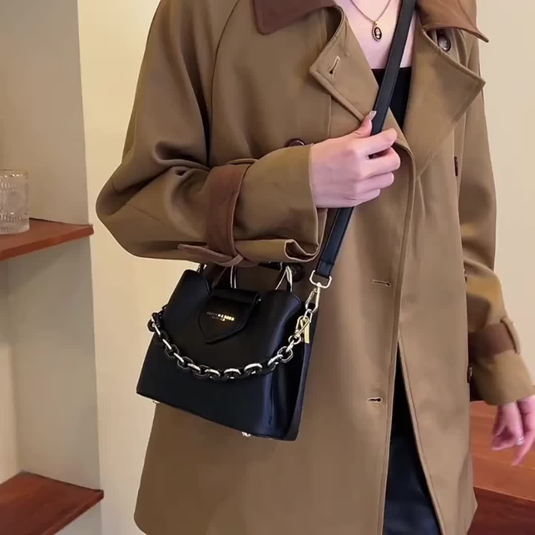 Fashion Top Handle Bucket Bag, Trendy PU Handbag, Women'S Casual Handbag & Shoulder Satchel Purse