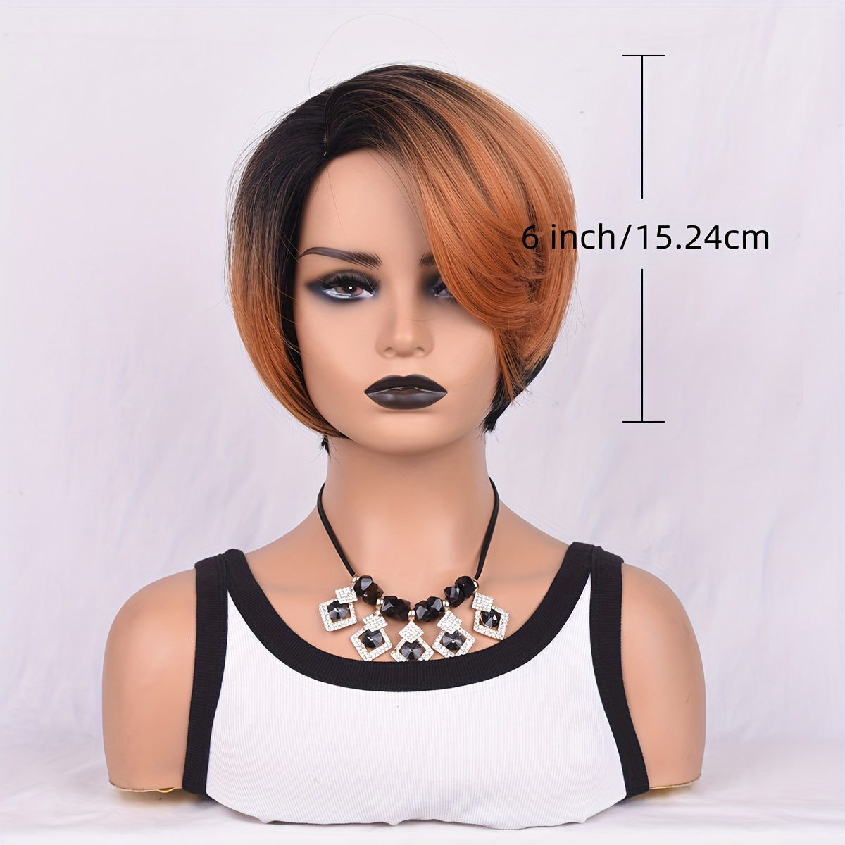 Chic Short Curly Pixie Wig - Synthetic Bob Style for Effortless Glamour - 6 Inch, Ideal for Daily Wear and Instant Makeover