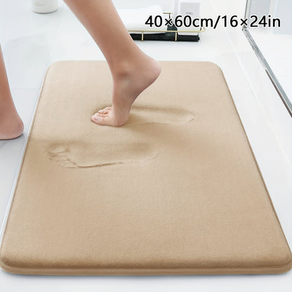 1PC Sponge Flat Bathroom Anti-slip Mat, Bathroom Water Absorption Anti-skid Mat, Bathroom Doormat, Bedroom Carpet, Floor Mat, kitchen Area Rugs, Laundry, bedrooom, shower, indoor mat