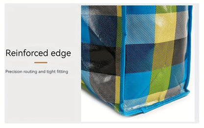 1pc Large Capacity Hanging Storage Bag, Moving Packaging Storage Bag, Waterproof Storage Bag With Zippers & Reinforced Handle, Suitable For Student Back To School