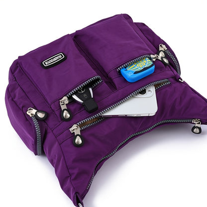 [Lightweight Square Bag] Lightweight Multi-Pocket Square Bag | Unisex Messenger Bag for Men and Women, Travel Shoulder Crossbody Bag