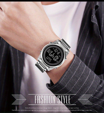 Multifunctional LED Night Light Timing Alarm Watch - Men's Fashion Digital Watch with Date Display, Stopwatch, and Alarm Reminders - Ideal Gift for Men