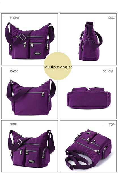 [Lightweight Square Bag] Lightweight Multi-Pocket Square Bag | Unisex Messenger Bag for Men and Women, Travel Shoulder Crossbody Bag