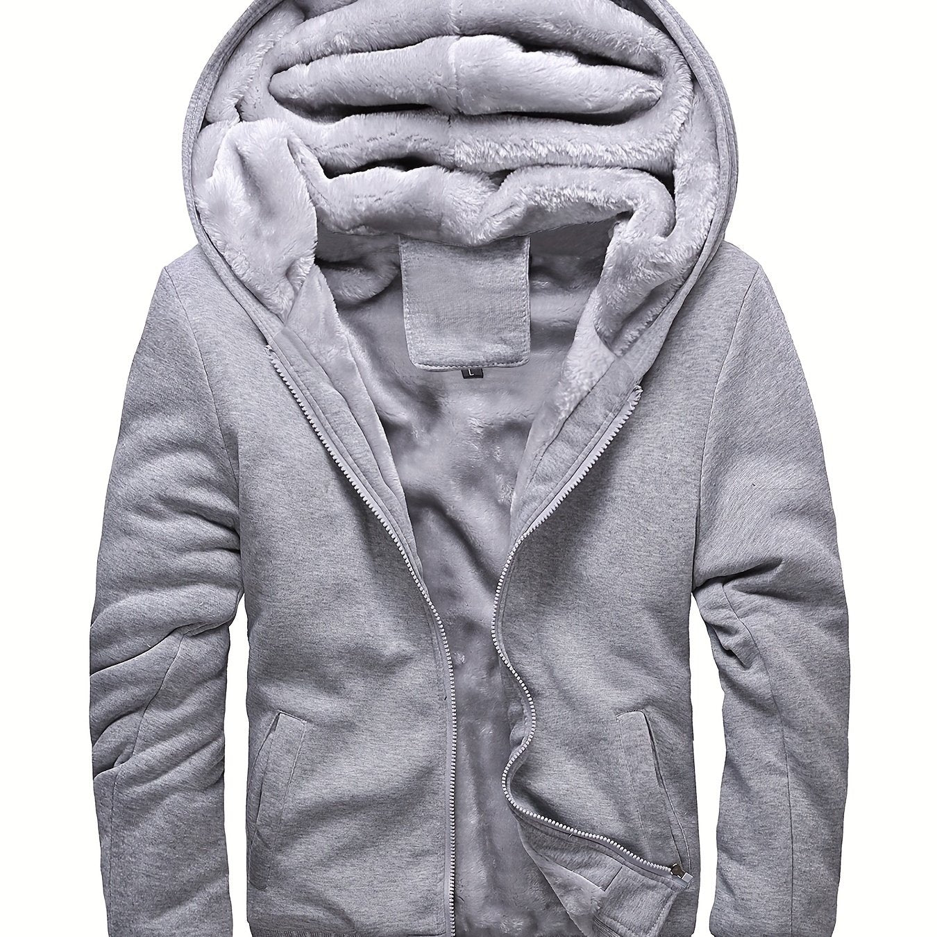 Winter Jacket Men's Fleece Casual Cardigan Autumn And Winter Warm Hooded Thick Jacket 2023 New Trend