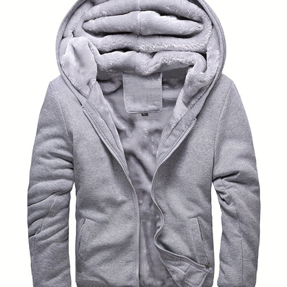 Winter Jacket Men's Fleece Casual Cardigan Autumn And Winter Warm Hooded Thick Jacket 2023 New Trend