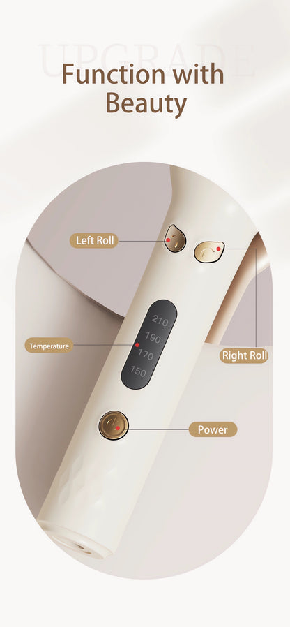 Genai Automatic Hair Curler: 28mm Barrel, 4 Temperature Settings, Negative Ion Generator, Intelligent Timer & Sensor, Auto Shut-Off for Safety