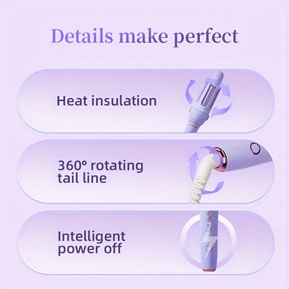 Luxurious Automatic Curling Iron Wand - Professional Ceramic Rollers/Straighteners with Rotating Function, Easy-to-Use, Fast Heating, Long-Lasting Curls, and Salon-Quality Results