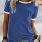 Loose Crew Neck T-shirt, Casual Simple Short Sleeve Summer T-Shirts Tops, Women's Clothing