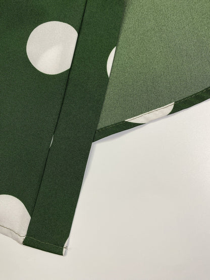 Elegant Plus Size Polka Dots Print Maxi Dress - Women's Button Up Collared Belted