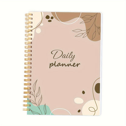 1pc Undated Daily Planner Notebook - Planning Pads with Priorities, Notes, Mood & Water Tracker, To-Do List, and 52 Sheets of 8*5.5 Space for Customized Organization and Goal Setting