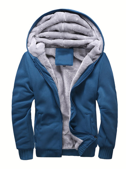 Winter Jacket Men's Fleece Casual Cardigan Autumn And Winter Warm Hooded Thick Jacket 2023 New Trend