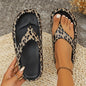 Vibrant Leopard Print EVA Flip Flops - Ultra-Soft, Wear-Resistant, and Cushioned Sole for Comfortable Walking - Perfect Indoor and Outdoor Beach Shoes for Summer