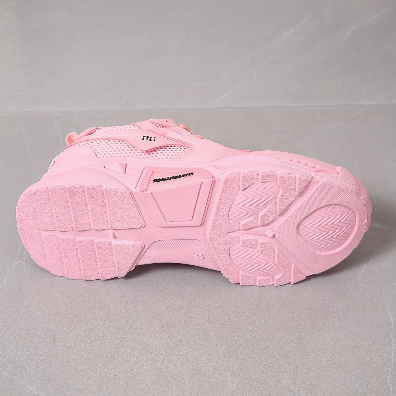 Women's Solid Color Casual Sneakers, Lace Up Breathable Soft Sole Sporty Trainers, Versatile Low-top Platform Shoes