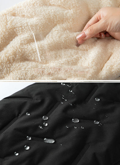 Thick Waterproof Boys Down Pants for Winter, Outdoor Kids Clothes with Side Pocket