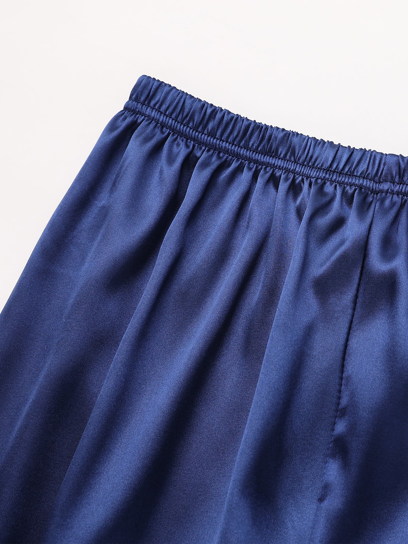 Solid Pajama Set, Long Sleeve Button Up Lapel Top & Pants Pj Set, Women's Sleepwear & Loungewear